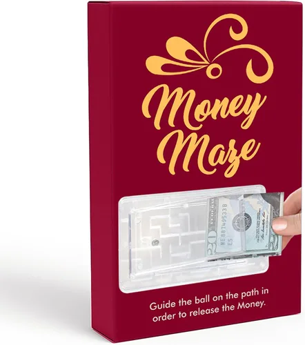 Vista 4 de Caja de rompecabezas de dinero, soporte de regalo de laberinto, rellenos de calcetines para adolescentes y adultos, regalos pequeños de Navidad