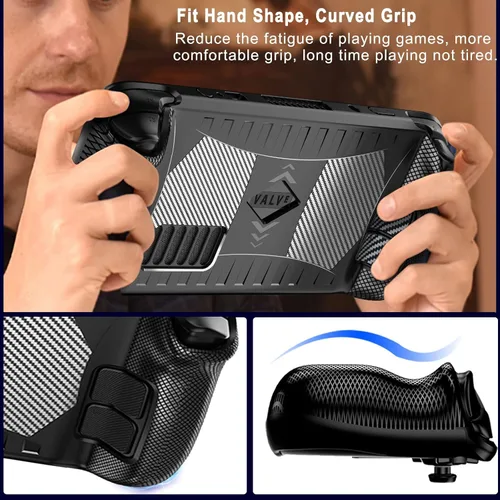 Vista 2 de Funda protectora para cubierta de vapor, funda de silicona suave de TPU, protección completa con 6 piezas de accesorios de piel compatibles