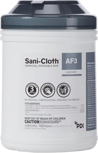 Vista 4 de Sani-Cloth AF3 Toallitas desinfectantes desechables sin alcohol - 160 toallitas