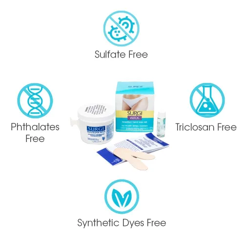 Vista 4 de Surgi-wax Kit de depilación brasileña para partes íntimas, cajas 4 onzas (3 unidades).