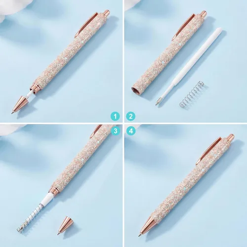 Vista 6 de 50 repuestos de tinta para bolígrafos retráctiles Click de 3.86 pulgadas
