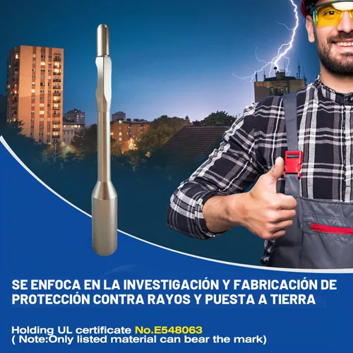 Vista 6 de 1" SDS HEX Ground Rod Driver, vástago hexagonal del conductor de la barra del taladro del martillo, muy resistente