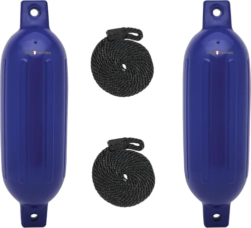 Vista 15 de Extreme Max 3006.7375 BoatTector Defensa Inflable Value Paquete de 2 - 4.5" x 16", Negro