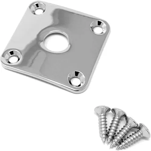 Vista 4 de Placa de metal negro puede usarse con Gibson Les Paul Guitar Square Curvo con Tornillos JPS30-BLK
