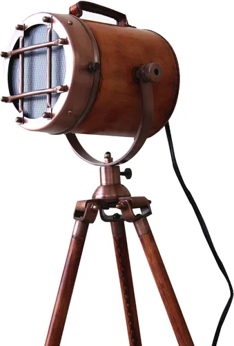 Vista 6 de collectiblesBuy Lámpara de pie baja vintage marina modelo de estudio antiguo reflector con trípode