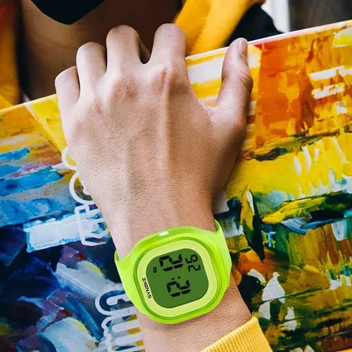 Vista 9 de Gosasa Reloj luminoso impermeable masculino y femenino del silicón del electrón los 164.0 ft de los relojes LED de los deportes de Digitaces