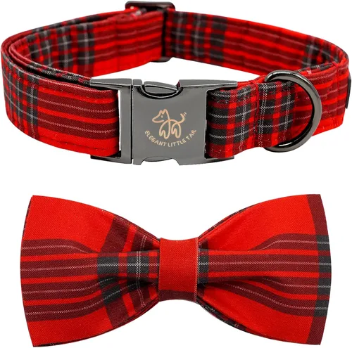 Vista 26 de Elegant little tail - Collar de otoño para mascotas con corbatín, lindo collar de Halloween con estampado de flores y calabaza para cachorros