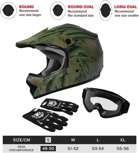 Vista 82 de SLMOTO - Casco DOT para niños y jóvenes, casco de motocross para todoterreno y calle, casco de motocicleta, casco de bicicleta de tierra, motocross