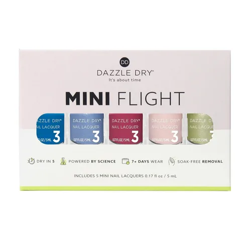 Vista 2 de Dazzle Dry Mini Vuelo – Comience de nuevo – 5 Mini Lacas Empezar de nuevo