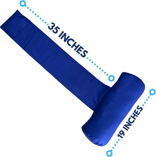 Vista 5 de Almohada reclinable para apoyo lumbar, cuello y cervical, dormir, sofá, silla de oficina, reposacabezas, pesado, no requiere velcro, (negro)