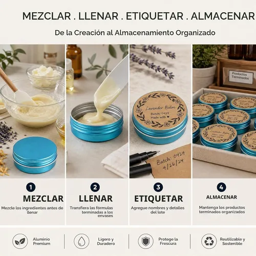 Vista 7 de Latas de aluminio con tapa roscada azul aguamarina de 2 onzas (2 fl oz) con Aqua Blue
