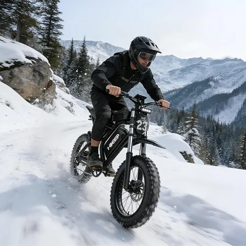 Vista 8 de HiKeep Bicicleta eléctrica para adultos – Peak 3000W, 52V 40Ah Fat Tire E-Bike con neumáticos de 20 x 4.0, suspensión completa, frenos hidráulicos