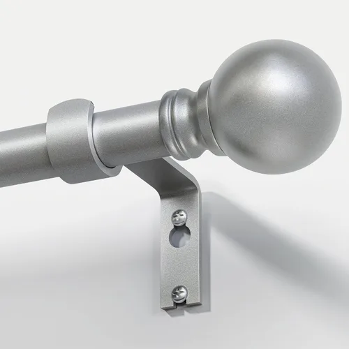 Vista 12 de Ceramic Black Curtain Rods for Windows 16 to 60 Inches Drapery Rods Adjustable Length Extendable Heavy Duty 1" Diameter iron Window Modern