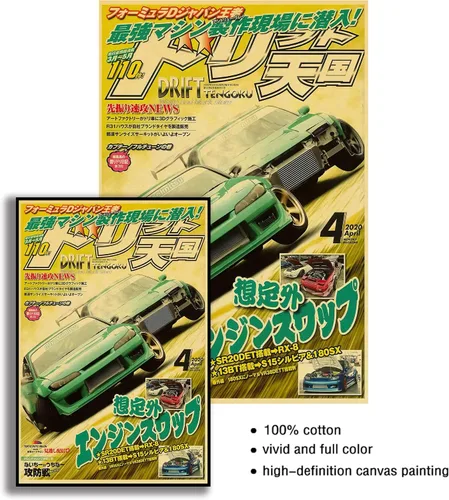 Vista 3 de VejiA JDM - Póster de automóvil para pared, impresiones artísticas de auto apanese, impresiones artísticas de superdeportivo