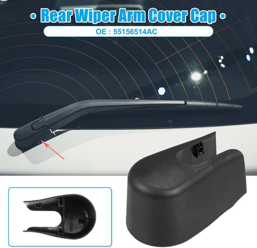 Vista 2 de ACROPIX Tapa de tuerca de brazo de limpiaparabrisas trasero para Volvo XC90 - Paquete de 1 negro
