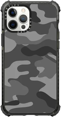 Vista 14 de Funda Ultra Impact de CASETiFY para iPhone 12 Pro Max - Bearly Awake - Negro transparente claro