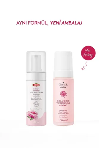 Vista 2 de OTACI Rose Passion - Espuma limpiadora facial, 100% natural, rosa de damasco y aloe vera, lavado facial vegano para limpieza profunda suave