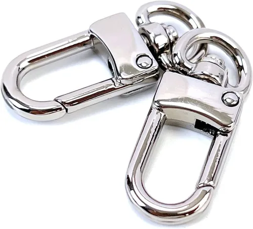 Vista 7 de 10 clips giratorios resistentes de oro antiguo, pequeños cierres de pinza de langosta para puerta de empuje, ganchos a presión, estilo arco