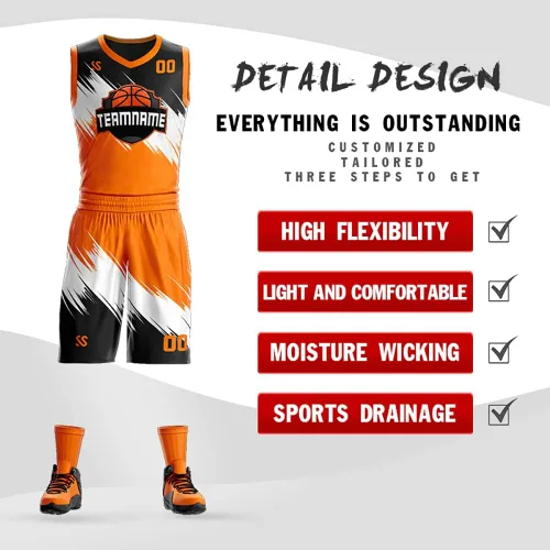 Vista 2 de Kit de jersey de baloncesto con degradado personalizado, nombre y número de equipo, uniformes deportivos personalizados para hombresjóvenes