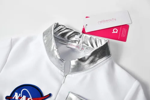 Vista 4 de ReliBeauty Disfraz de astronauta para niños, overol espacial