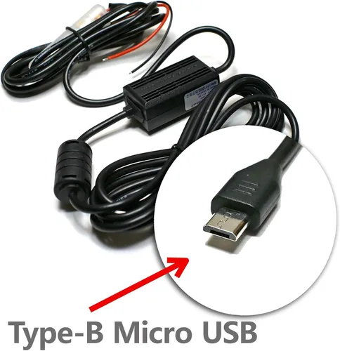 Vista 2 de EDOTech Kit de cable de alimentación de coche ultra compacto micro USB directo para GPS Tracker Navigator Altavoz Bluetooth Qi cargador inalámbrico