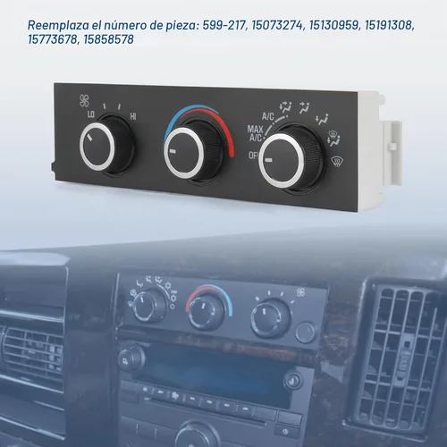 Vista 2 de DICMIC Módulo de control climático del calentador de A/C delantero Compatible con 1996-2014 Chevrolet Express 1500 GMC Savana 1500 1996-2020