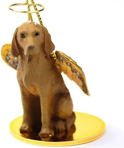 Vista 190 de Conversation Concepts Adorno navideño: Chihuahua, pelo largo 19-Dorado