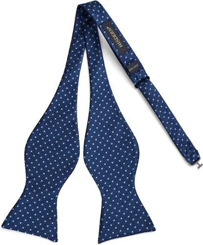 Vista 56 de HISDERN Pajaritas para hombre, diseño de lunares, corbatín y bolsillo cuadrado, clásico, esmoquin de negocios, boda, pajaritas, pañuelo