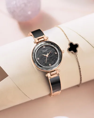 Vista 7 de Reloj de cuarzo para mujer, relojes analógicos de cuarzo de moda impermeables para mujer