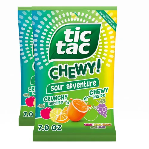 Vista 16 de TIC TAC CHEWY! Fruit Adventure Candy, caramelo masticable afrutado, 7 onzas (el embalaje puede variar)
