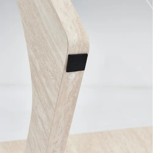 Vista 6 de Btrpily Mesa de centro de madera, moderna mesa de centro de mármol, contemporánea, elegante, muebles de alta gama para tu sala de estar