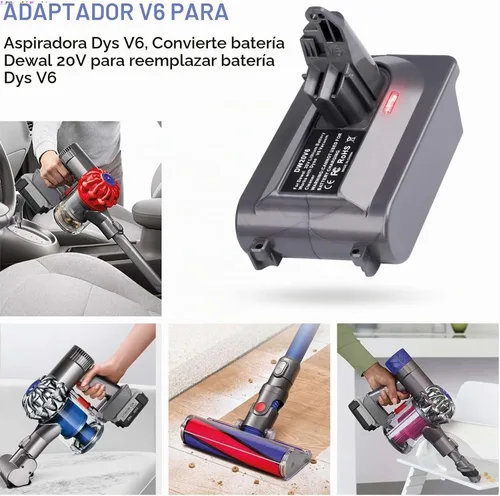 Vista 6 de EID Adaptador de batería Dyson V6 para batería Dewalt 20V 60V a Dyson V6 SV04 SV03 DC59 DC58 DC62 SV09 SV05 Animal Absolute Motorhead convertidor