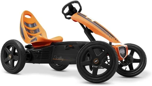 Vista 9 de BERG Pedal Kart Rally NRG Naranja Vehículo para niños, kart de pedal con asiento ajustable, con rueda libre, juguetes para niños adecuados