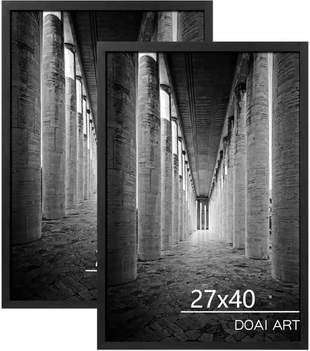 Vista 70 de DOAI ART Marco de fotos de 5x7 pulgadas, marco negro de 5x7 pulgadas para exhibición horizontal o vertical con montaje en pared y sobremesa Marco