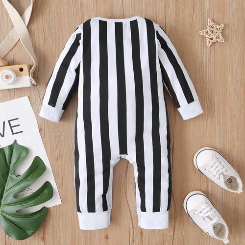 Vista 7 de Traje de Halloween para bebé niño recién nacido a rayas mameluco