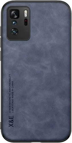 Vista 6 de Kepuch Funda de teléfono celular para Xiaomi Poco X3 GT, Redmi Note 10 Pro China - Silklike Black, parachoques con placa metálica magnética - No