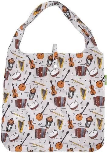 Vista 24 de ECO CHIC Bolsas plegables reutilizables para comestibles, bolsa de compras ligera, reciclada y reutilizable, bolsa plegable impermeable Gafas Gatos