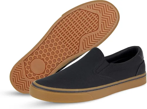 Vista 6 de Zapatos bajos clásicos negros para hombre, zapatillas de lona de moda con plantilla suave, zapatos de vestir casuales para hombres, zapatos cómodos