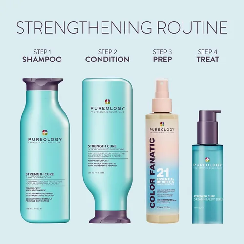 Vista 9 de Pureology Strength Cure Dream Healer - Suero para el cabello, tratamiento ligero sin enjuague, reparación del cabello de puntas abiertas, suaviza