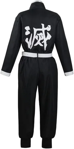 Vista 6 de Disfraz de cosplay de anime, unisex, para adulto, kimono, conjunto completo con peluca