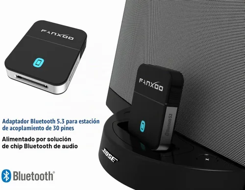 Vista 3 de DockPro Adaptador Bluetooth 5.3 de 30 pines para Bose Sounddock Adaptador de 30 pines a Lightning Bluetooth Compatible para estación de acoplamiento