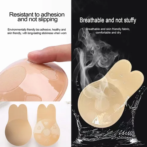 Vista 6 de 3 Pairs 2023 Upgraded Sticky Bra Adhesive Bra Invisible Silicone Bras Backless Bra Strapless Push Up Bras for Women