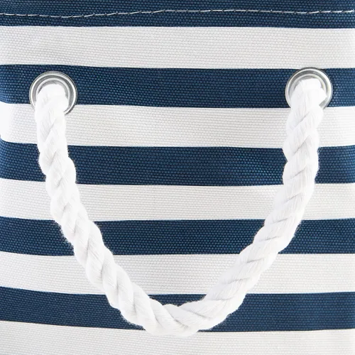 Vista 32 de Bone Dry - Cesta de almacenamiento para mascotas, diseño de parche de pata rayado, aguamarina, rectángulo pequeño