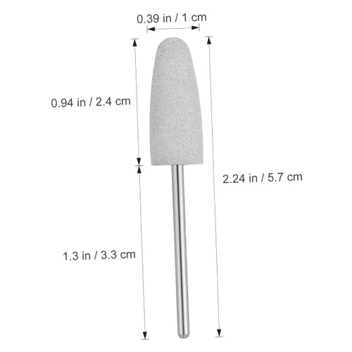 Vista 2 de POPETPOP 2 unids Bits Nail Grinding Head Silicon Bit para Nail Drill Manicura Set para máquina de manicura eléctrica