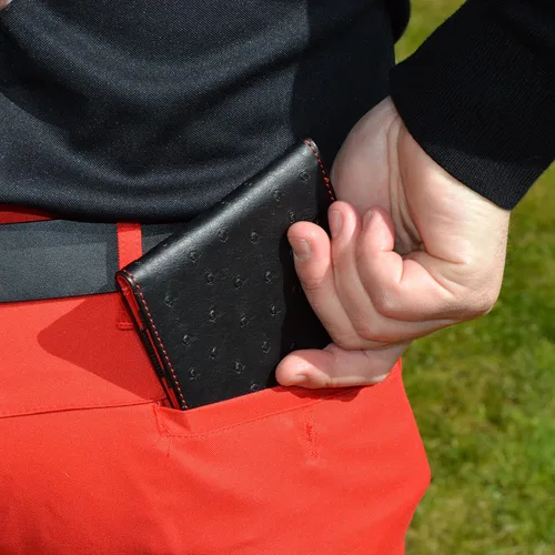 Vista 5 de Soporte prémium para tarjeta de puntuación de golf con efecto avestruz