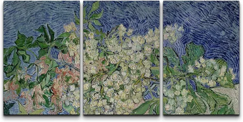 Vista 145 de wall26 Lienzo enmarcado para pared, juego de arte con flores de almendra de Vincent Van Gogh, naturaleza, ilustraciones de área silvestre, bellas