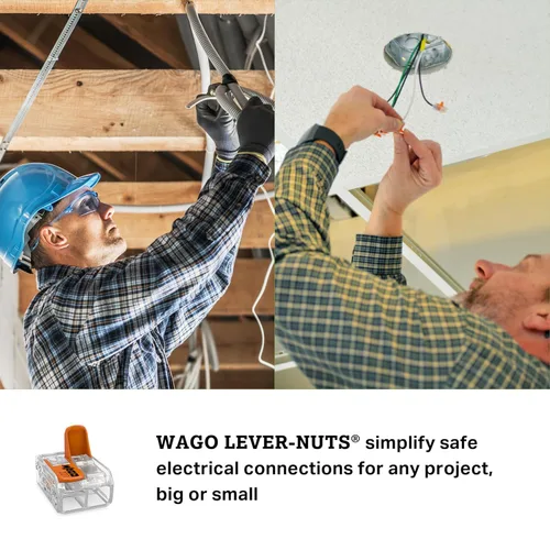 Vista 4 de 221-412 Conector de empalme WAGO Lever-Nuts® para conductores sólidos y trenzados 2 conductores con palancas de funcionamiento 24-12 AWG