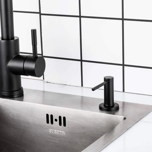 Vista 4 de Gappo Dispensador de jabón para fregadero de cocina, bomba de encimera de acero inoxidable dispensador de jabón integrado con tubo de extensión