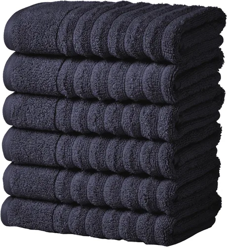 Vista 14 de Great Bay Home Juego de 6 toallas de mano – Toallas 100% algodón – Toallas absorbentes y de secado rápido para el baño (Duna)