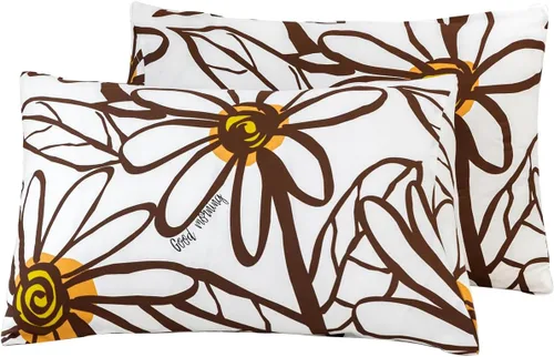 Vista 9 de SUSYBAO Juego de 2 fundas de almohada de tamaño Queen, 100% algodón, estampado floral, estampado de cachemira, color azul aguamarina, con cierre